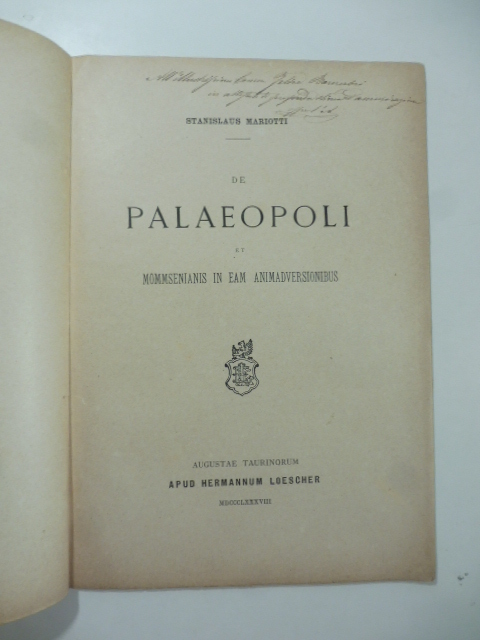De Palaeopoli et Mommsenianis in eam animadversionibus